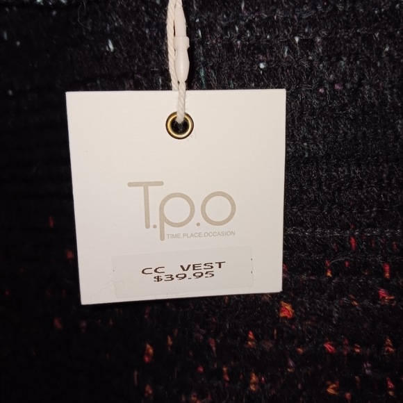 BOUTIQUE NWT Tpo cardigan sweater vest. Multi colors - Picture 5 of 5
